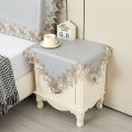 Laminated bedside table cover cloth European lace bedroom fabric small tablecloth bedside table cover square towel printer dust cover. 