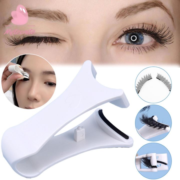 Reusable Eyelashes Extension Applicator 3D False Eyelashes Tweezer Professional Long Lasting Eyelashes Curler Eye Makeup