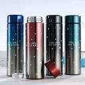 CUSTOMIZE Name Water Bottle 500ml with LED Temperature Display | Imported Stainless Steel Hot & Cold Water Bottle for Boys Girls & Kids, Sports & Gym, Water Bottle for School | Thermos Flask | (Half liter). 