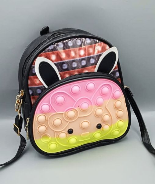 Cute Rabbit Pop It Backpack – Fidget Toy Design
