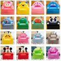 Baby 3 Layer Padded Sofa Support Seat for Infant Bear - Elephant - Frog - Hello Kitty - Mickey Minnie Mouse - Penguin - Spiderman - Panda - Frog Animal Charater Plush Toy Learn to Sit Practice Chair for Toddlers Healthcare Booster Seat Children Washable. 