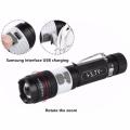 Elfeland 8000LM T6 Tools DIY LED USB Rechargerble Flashlight Torch Zoomable 18650 Battery. 