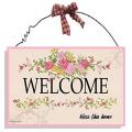 welcome sign home wall hanging size 5 x 8 inches. 