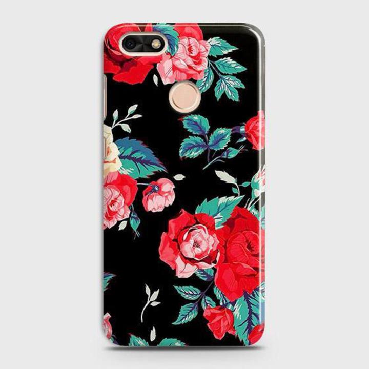 Luxury Vintage Red Flowers Case For Huawei P9 Lite Mini