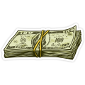 Aesthetic Money Sticker - 3 inch x 2 inch Sticker For Mobile \ Laptop Doller Sticker. 