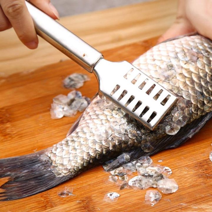 Outdoorline Fish Scale Remover Stainless Steel Scaler Scraper Fish Scales Cleaner Removal Tool Kitchen Plane