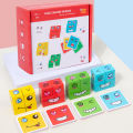 Cross-border BabeRock Face Changing Rubik's Cube Emoji Building Blocks Parent-child Interactive Battle Table Game Logical Thinking Toys. 