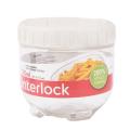 Pack of 6 Multipurpose Interlock Food Spices Sauce Storage Jars 500ml Refrigerator Container With Random Color Lid. 