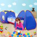 3-in-1 Kids Tunnel Play Tent House – Foldable Indoor & Outdoor Pop-Up Playhouse for Toddlers & Children. 