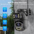 8MP HD Dual Lens WIFI Camera - Dual Screen PTZ Camera Outdoor Auto Tracking Security Camera Waterproof Surveillance ICSEE. 