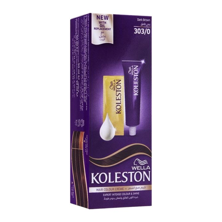 Wella%20Koleston%20Hair%20Color%20Cream%20303/0%20Dark%20Brown%20-%20Image%203