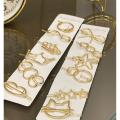 PACK OF 6 NEW DESIGN STYLISH MULTISHAPE HOLLOW GEOMETRIC METAL GOLD HAIR PINS FOR BABY GIRLS AND WOMEN HAIR PINS HAIR ACCESSORIES, HAIR CLIPS. 