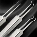 Silver Beauty Tool Acne Clip Multifunctional Milia Remover Lancet Needle for Facial Extraction. 