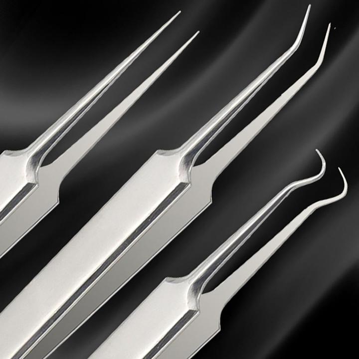 Silver Beauty Tool Acne Clip Multifunctional Milia Remover Lancet Needle for Facial Extraction