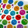 (Pack of 5 ) Smiley Faces, Multicolor Shape Stickers Faces, Multicolor Shape Stickers. 