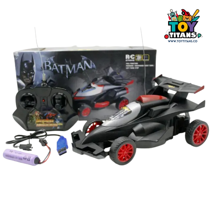 RC Remote Control Batman Chariot Car – Black Superhero RC Toy Car for Kids | Wireless Remote Control Vehicle | High-Speed Batman Toy Car for Boys