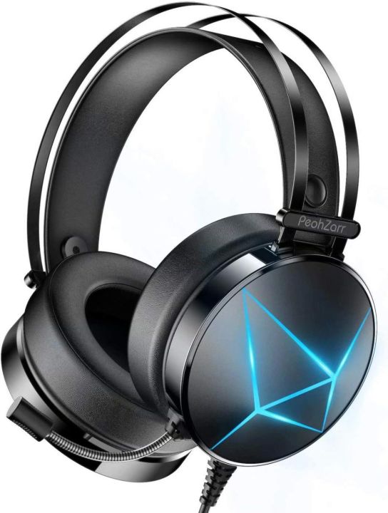 PeohZarr Gaming Headset with 7.1 Surround Sound PC Headset with Mic & Light,  Xbox one Headset PS4 Headset