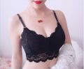 Floral Lace Bralette Padded Wireless Bra Adjustable Shoulder Strap. 