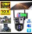 4G LTE V380,4K dual lens, 12MP ,outdoor security IPcamera,wireless  solar closed-circuit television,4G sim solar camera,CCTV. 