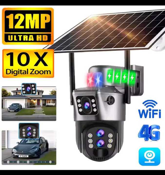 4G LTE V380,4K dual lens, 12MP ,outdoor security IPcamera,wireless  solar closed-circuit television,4G sim solar camera,CCTV