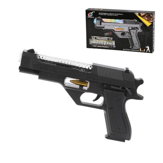 Battery Operated Light and Sound ToyGun For Kids Telescopic Barrel