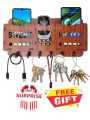 Wall-Mounted Wooden Organizer for Keys, Phone, and Other Essentials - Modern Home Decor Accessory. 