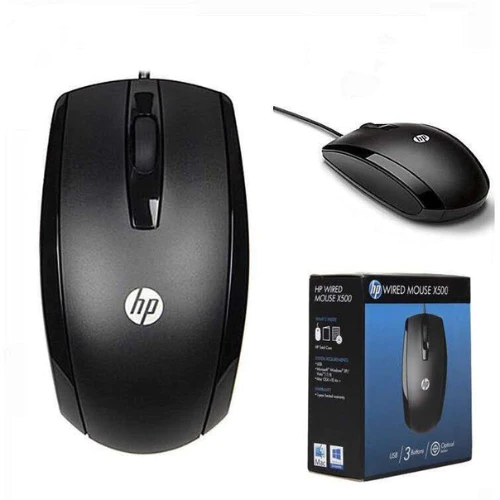 HP USB Wired Mouse X500 Optical Sensor Best Original Product