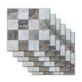 Topsky 3D Brick Wallpaper,Stone Textured,Waterproof Peel And Stick Tile Backsplash For Home Design,Livingroom,Bedroom,Kitchen And Bathroom Decoration(6 Tiles). 