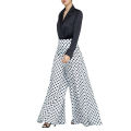 Palazzo Pants Polka Dots White and Black. 