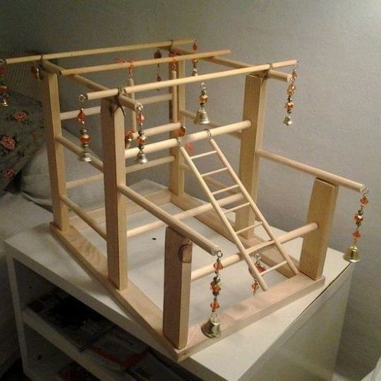 Visual Reference: Play Stand For Small Birds Parrot Toys Indoor Bird Playground