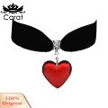Carat Romc Velvet Necklace Vintage Gothic Heart Choker Necklace Adjustable Black Velvet Neck Jewelry for Women Symbol of Love Perfect Christmas Gift Buyers' Favorite Romc Heart Necklace. 
