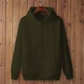 Plain pull over fleece kangro hoodie for men. 