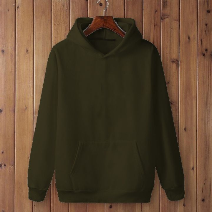 Plain%20pull%20over%20fleece%20kangro%20hoodie%20for%20men%20-%20Image%204