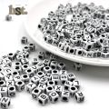 50/100/200 pcs Alphabet Beads Mixed Color Square Shape Beads for Bracelets DIY Bracelet, & Accessory Supplies Beads by BST. 