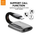 100% MFI Certified Original Iphone Splitter Non Bluetooth , Mic/Call Supporting , best for PUBG 2 in 1 Dual Port , Lightning Headphone Jack Audio & Charger 3.5mm jack and lightning port , Original Iphone Splitter. 