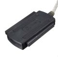USB 2.0 Male to IDE SATA 2.5 "3.5" Converter Adapter Cable Hard Drive HDD Black. 