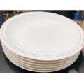 Plates - Dinner Plates Melamine Size 9 inches - Curry Plates Double Glazed Large  (Set of 6). 