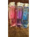 clear transparent plastic water bottles steel cap bottle for school kids, sports out door kitchen, home daily purpoe uases. 
