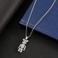 Stainless Steel Necklace for Men Women Hip Hop Design Full Diamond Cartoon Pendant Titanium Steel Necklace. 