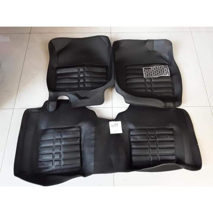 5D Floor Mats Honda City 2009,2010,2011,2012,2013,2014,2015,2016,2017,2018,2019,2020,2021 black color