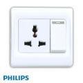 Philips - Eco Q2 Universal 3 Pole Socket with 10A W Switch. 