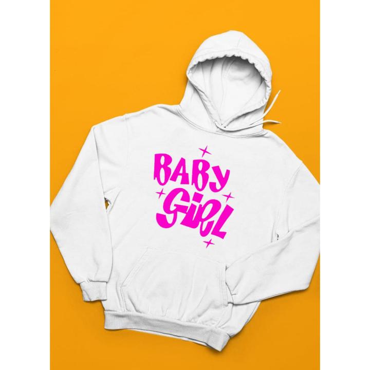 Baby Girl Printed Core Pullover Kangaroo Hoodie For Winter