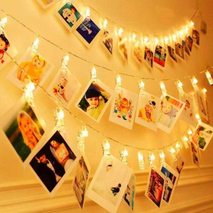 Clip Fairy Led Light - Photo Card Wall Clip Fairy Led String Light - Pack Of 10 Clips