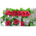 Topsky Artificial Fake Silk Rose Flower Ivy Vine Hanging Wedding Décor Party Home Garden Supermarket Decoration. 