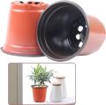 10Pcs Paper Plastic Flowerpot Flower Nursery Pots Garden Seedling Planter Container(DEPTH 3 INCHES-LENGTH 4 INCHES -WIDHT 4 INCHES). 