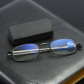 【Footprint】 ROOKIE Parents Portable With Original Box Blue Light Proof Grandmother Portability Grandfather +1.0 +1.5 +2.0 +2.5 +3.0 +3.5 +4.0 Spectacles Folding Eyeglass Reading Glasses. 