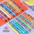 Grip Wax Oil Pastel Rolling Crayon Painting Stick Set 12 Colors Rainbow Color Creative Cartoon Drawing Crayon Set Stationery for Kids & Adults - 6901. 
