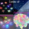 combo of 100pcs glowing stars N 4pcs color changing LED butterflies. 