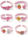 Baby Girls Plastic Bracelet Cartoon And Fruit Printed Bangle Bracelets For Party Birthday Gift. 
