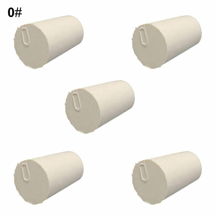 5Pcs Solid Rubber Stoppers Plug Bungs Laboratory Bottle Tube Sealed Lid Corks